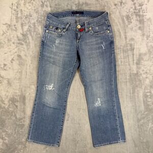LTB by Little Big Cropped Straight Jeans Women's Size 29 Blue Low Rise‎ Denim